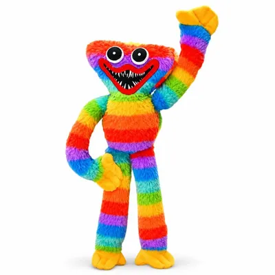Produktbild von Wiztex Huggy Wuggy Rainbow Kuscheltier 40 cm Hacki Backi Stofftier Monster-Plüschtier Kinder Spielzeug