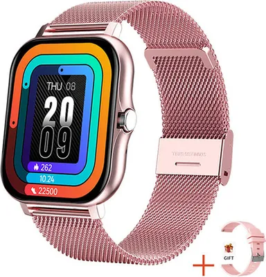 Obrázok produktu pre Dotykové športové inteligentné hodinky Muži Ženy Srdcová frekvencia Fitness Bluetooth Hovor Smart hodinky náramkové hodinky, ružová