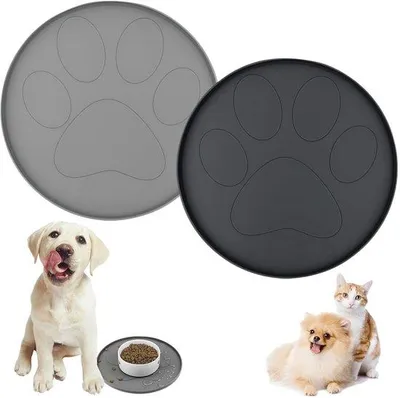 Image de Gamelles en silicone imperméables pour animaux - Antidérapantes et faciles à nettoyer - Lot de 2