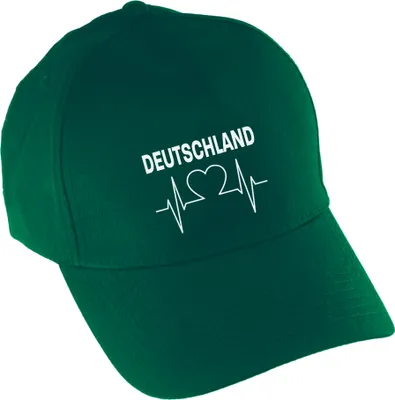 Produktbild von multifanshop Baseballcap - Deutschland - Herzschlag, grün, Größe one size
