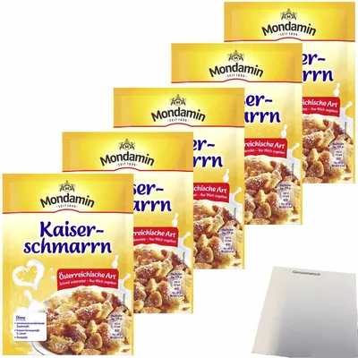 Produktbild von Mondamin Kaiserschmarn 2-3Port 5er Pack (5x135g Beutel) + usy Block