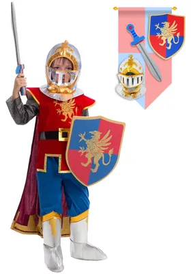 Produktbild von Spooktacular Creations Mittelalterliches Ritter Kostüm Set für Jungen Kinder, Halloween Kostüm für Kinder, Halloween Party Verkleidung Rollenspiel und Cosplay, M (7-9 Jahre).