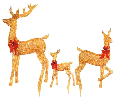 LED-Hirschfiguren aus Acryl – Weihnachtsdekoration für draußen
