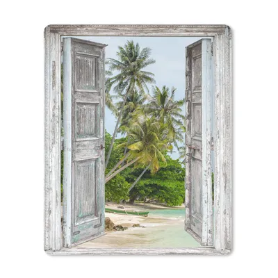Produktbild von MuchoWow® Mauspad Mousepad Tropisch - Palme - Blick - Meer 30x40 cm - Mousepads - Maus Mat - Pad - Mausunterlage - Mausmatten