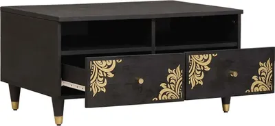 Produktbild von vidaXL Couchtisch Schwarz 80 x 54 x 40 cm Massivholz Mango