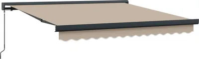Obrázek produktu pro Stahovací markýza Béžová 350 x 250 cm Plátno a hliník
