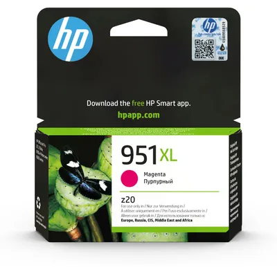 Produktbild von HP 951XL Magenta Original Tintenpatrone mit hoher Reichweite, Magenta, Tinte auf Pigmentbasis, 17 ml, 1 Stück(e), 1500 Seiten