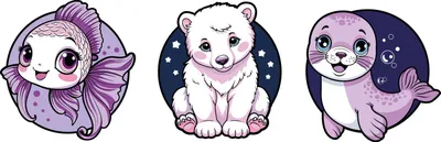 Produktbild von Schneiders Schulranzen-Zubehör Patches 3 teilig Frosty Friends violett
