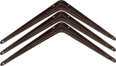 Zdjęcie produktu dla KOTARBAU® Zestaw 3 wsporników pólek 200x150 mm Wsporniki pólek do montazu sciennego Brazowy