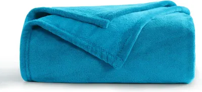 Immagine prodotto di Coperta in pile, 150 x 200 cm, colore azzurro, per divano