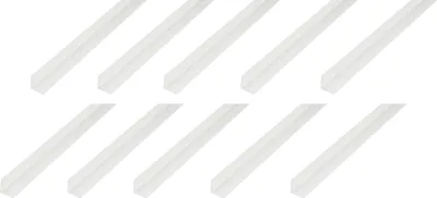 Produktbild von Alberts 10 x Winkelprofil, PVC, weiß, 15 x 15 x 1,2 mm, Länge 2 m