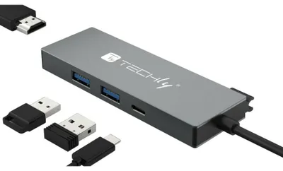 Immagine prodotto di Techly IUSB32C-HUB4HPD Techly Hub USB-C 4 in 1
