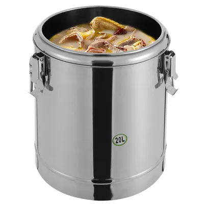 Zdjęcie produktu dla Izolowane wiadro, Izolowany pojemnik na zupę, Izolowany pojemnik na zupę 20L, Szczelne wiadro, Srebrny