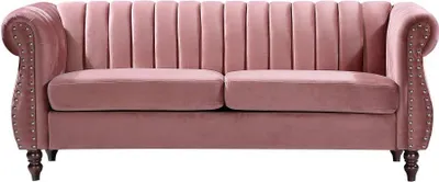 Produktbild von 3-sitziges Velours-Sofa altrosa TRUMBO