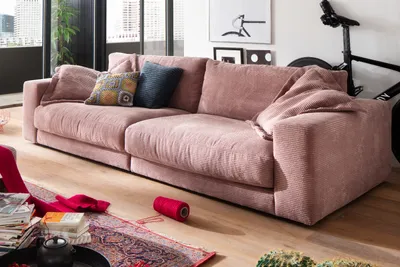 Produktbild von KAWOLA Sofa MADELINE 3-Sitzer Cord rosa