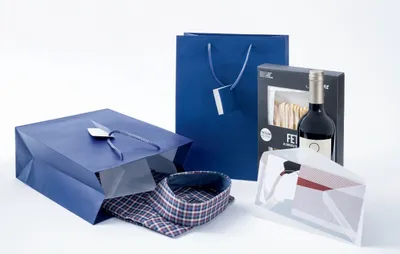 Produktbild von 5 SIGEL Geschenktaschen blau 26,0 x 33,0 cm