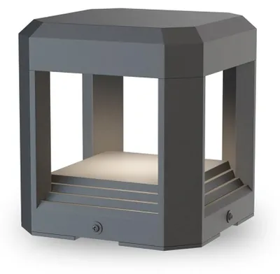 Produktbild von Maytoni O019FL-L13GR3K, Grau, Aluminium, IP65, LED, 270°, 3000 K
