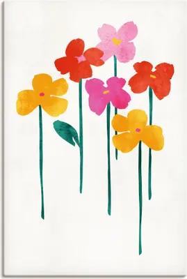 Produktbild von ARTland Leinwandbild Kleine glückliche Blumen Größe: 20x30 cm