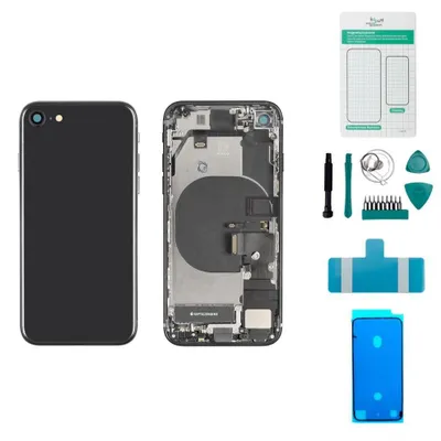 Produktbild von iPhone SE (2020) Gehäuse mit Backcover Schwarz - Set