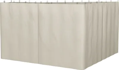 Produktbild von Outsunny 4 bočné panely pre altánok 3x3 m s háčikmi Bočné steny pre záhradný altánok párty stan Polyester béžová