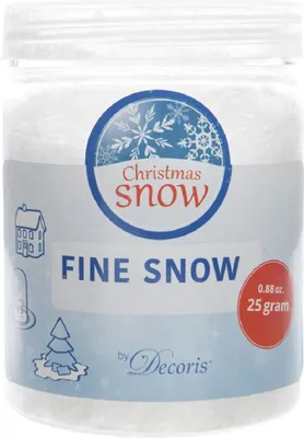 Produktbild von Kunstschnee Schneeflocken fein PE dia6.5cm H.7 cm weiß 25 gramm