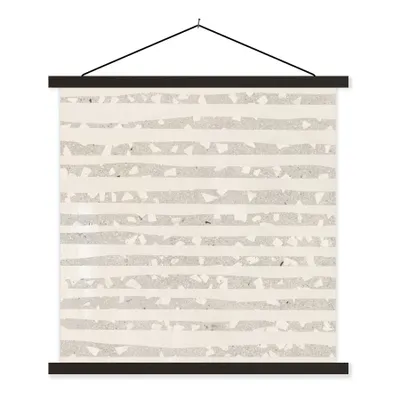 Produktbild von MuchoWow® Textilposter Terrazzo - Terrasse - Pastell 120x120 cm mit schwarzem Rahmen - Aufhängungsset