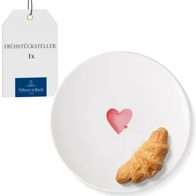 Obrázek produktu pro Talíř na snídani s motivem srdce, 21 cm