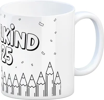 Produktbild von Schulkind 2025 und Stifte Kaffeebecher zum Ausmalen