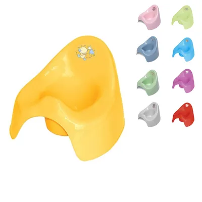 Image de Lorelli Pot en plastique inoffensif, protection contre les éclaboussures, facile à nettoyer jaune