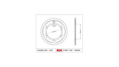 Zdjęcie produktu dla RK Kettenrad 530 46Z Stahl Silber