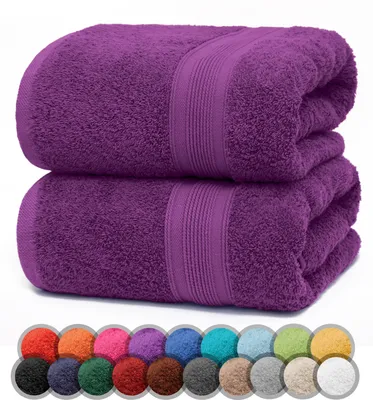 Produktbild von Duschtuch 500gsm Lila 70 X 140 CM (2er Pack)