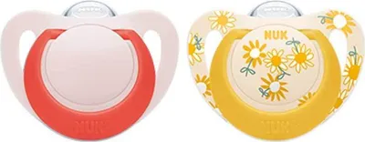 Produktbild von NUK Star Silikon-Schnuller 2er Gr. 6-18 M 10176284