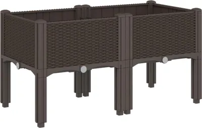 Immagine prodotto di vidaXL Fioriera con gambe Marrone 80x40x42 cm PP