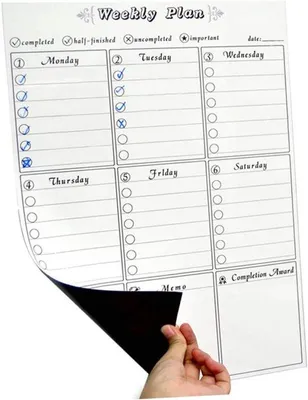 Produktbild von Familien A3-Frühstückstafel mit To-Do-Liste und Ernährungsplan
