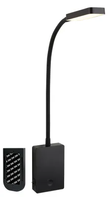 LED-Leseleuchte, Akku, Touch, dimmbar, warmweiß, 6x3x50 cm, schwarz