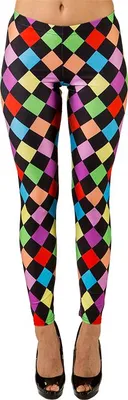 Image de Leggings à carreaux multicolores, taille : S/M