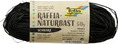 Immagine prodotto di Folia Raffia naturale, mazzo 50g, nero