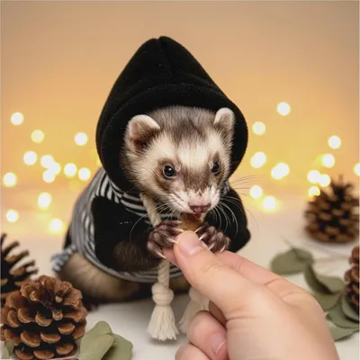 Produktbild von Frettchen-Kleidung, Bequeme, weiche Hamster-Outfits mit Geschirr, Hamster-, Frettchen-Pullover – für Kaninchen, Chinchillas, Chihuahua, Haustiere, Katzen