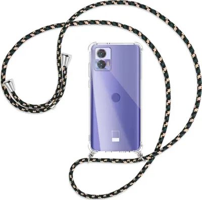 Produktbild von Handykette Backcover-Schutzhülle mit Band (Metall silberfarben) für Motorola Edge 30 Neo (Edge 30 Lite) - camouflage