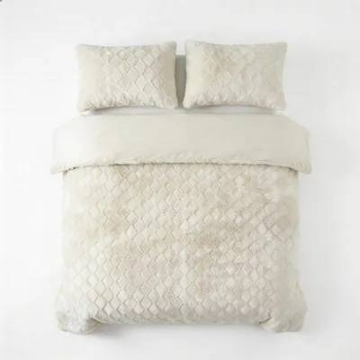 Imagen del producto de Manta sintética Sleeptime Syon, color crema, 240 x 200/220 cm