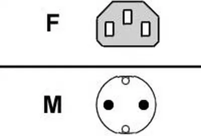Image de Fujitsu Câble d'alimentation (D,..), 1,8m, gris, 1,8 m