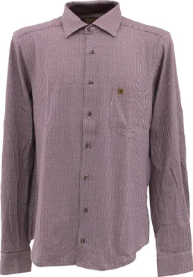 Produktbild von 30224 Hatico, ,  Herren langarm Hemd, Flanellstretch, rot weiß gemustert, M