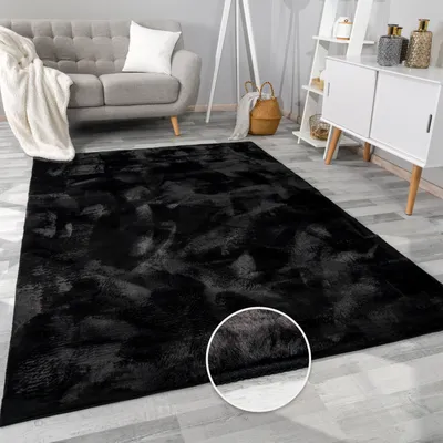 Produktbild von Teppich Wohnzimmer Kunstfell Plüsch Hochflor Shaggy Weich Verschied. Farben Grösse 120x170 cm