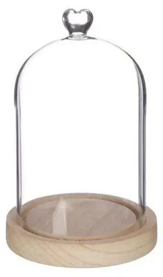 Produktbild von Ideas4seasons Dekoration Glocke - Herz - Holztablett - D12 x 18 cm
