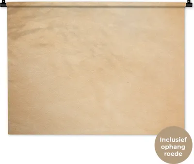 Produktbild von MuchoWow® Wandteppich Wandbehang Leder - Strukturiert - Lederoptik - Beige 90x67.5 cm Tapisserie Dekoration Wandtuch - Fototeppich - Wand-Skulpturen