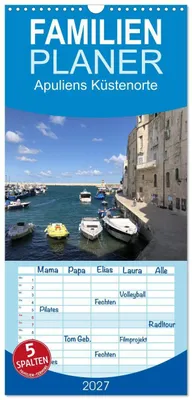 Produktbild von Familienplaner 2027 - Apuliens Küstenorte mit 5 Spalten (Wandkalender, 21 x 45 cm) CALVENDO