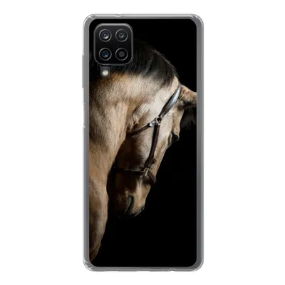 Produktbild von MuchoWow® Handyhülle Schutzhülle Hülle für Samsung Galaxy A12 Pferde - Halfter - Schwarz Silikon Softcase Handy Hülle - Bild