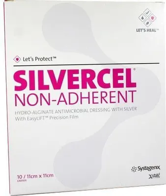 Image de Silvercel non Adherent Hydroalginat Verb.11x11 cm 10 St