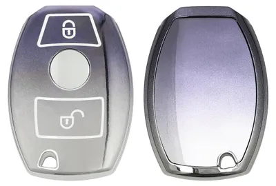Produktbild von kwmobile Schlüsselhülle für Mercedes Benz 2-Tasten Autoschlüssel (nur Keyless Go) Hülle - Autoschlüssel Schlüssel Hülle aus TPU Silikon -