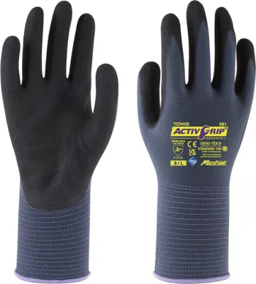 Produktbild von Towa ActivGrip™ Advance 581 Nylon-Feinstrickhandschuhe - Arbeitshandschuhe , Größe 7 (S)